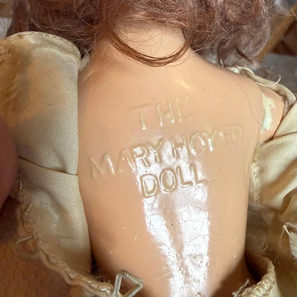 Vintage Mary Hoyer Composite Doll Bride Wedding Dress‎ Collectible Doll